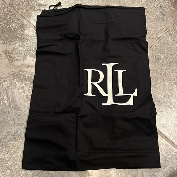 Lauren Ralph Lauren Black Smooth Leather Medium Andie Drawstring Bag, New w/Tag - Picture 12 of 15